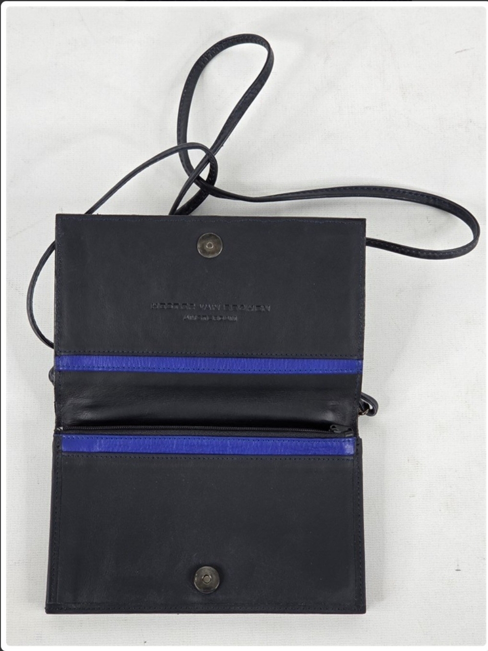 Hester Van Eeghen Navy Stingray Leather Crossbody Bag - Picture 4 of 10